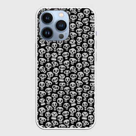 Чехол для iPhone 13 Pro с принтом Funny skulls в Рязани,  |  | Тематика изображения на принте: bone | bones | funny | skulls | кости | череп | черепа