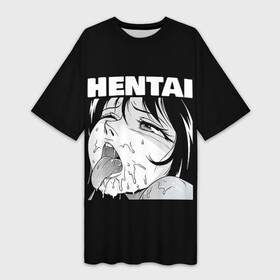 Платье-футболка 3D с принтом HENTAI девочка ahegao в Рязани,  |  | ahegao | anime | covey | culture | kawai | kowai | manga | oppai | otaku | sempai | senpai | sugoi | trend | waifu | yandere | аниме | ахегао | вайфу | ковай | манга | отаку | семпай | сенпай | тренд | х