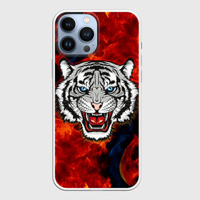 Чехол для iPhone 13 Pro Max с принтом ОГНЕННЫЙ ТИГР   FIRE TIGER в Рязани,  |  | 2022 | beast | merry christmas | new year | red bow | santa hat | snow | tiger | winter | winter is coming | year of the tiger | год тигра | дед мороз | животные | звери | зверь | зима | зима 2022 | зима близко | новог | новогодни