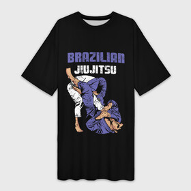 Платье-футболка 3D с принтом BRAZILIAN JIU JITSU  (BJJ) в Рязани,  |  | brazilian jiu jitsu | fighter | jujutsu | karate | боевые искусства | боец | бои | бойцовский клуб | болевой приём | борьба | воин | джиу джитсу | дзюдзюцу | дзюдо | единоборства | карате | кимоно | рукопашный бой | сила