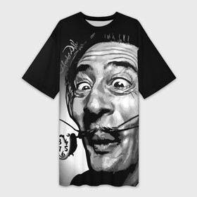 Платье-футболка 3D с принтом Salvador Dali  grimace в Рязани,  |  | art | artist | autograph | crazy look | grimace | painting | portrait | salvador dali | surrealist | vertical mustache | автограф | вертикальные усы | гримаса | живопись | искусство | портрет | сальвадор дали | сумасшедший взгляд | сюрреалист | 