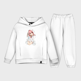 Детский костюм хлопок Oversize с принтом Furry anime в Рязани,  |  | anime | ears | eyes | furry | girl | hare | аниме | глаза | девочка | заяц | уши | фурри