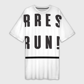 Платье-футболка 3D с принтом run forrest run Форест Гамп в Рязани,  |  | знаменитости | мотивация | пословицы | фильмы | фразы | цитаты