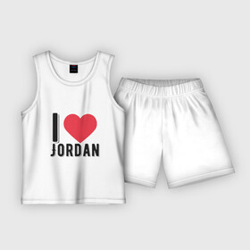 Детская пижама с шортами хлопок с принтом I Love Jordan в Рязани,  |  | basketball | bulls | chicago | game | jordan | nba | sport | баскетбол | баскетболист | буллс | джордан | игра | мяч | нба | спорт | спортсмен | чикаго