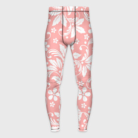 Мужские тайтсы 3D с принтом Белый цветочный узор в Рязани,  |  | fashion | flowers | pink | provence | vintage | абстрактный узор | белые цветы | белый узор | бутоны | ветки | винтаж | винтажный стиль | кружева | лепестки | нежные цветы | орнамент | пастельный | прованс