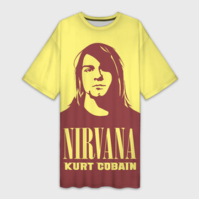 Платье-футболка 3D с принтом Nirvana  (Kurt Cobain) в Рязани,  |  | anarchy | courtney love | kurt cobain | music | nirvana | punks not dead | rock music | анархия | гаражный рок | гитара | гранж | кортни лав | курт кобейн | металл | нирвана | панк рок | рок музыка | рок н ролл | рокер | трэш метал