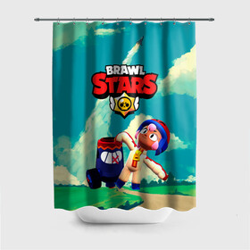 Штора 3D для ванной с принтом brawlstars Выстрел Бонни Bonny в Рязани, 100% полиэстер | плотность материала — 100 г/м2. Стандартный размер — 146 см х 180 см. По верхнему краю — пластиковые люверсы для креплений. В комплекте 10 пластиковых колец | boni | bonnie | brawl | brawl stars | brawlstars | brawl_stars | бони | бонни | бравлстарс