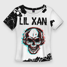 Женская футболка 3D Slim с принтом Lil Xan  ЧЕРЕП  Краска в Рязани,  |  | lil | lil xan | music | paint | rap | xan | брызги | краска | ксан | лил | музыка | рэп | рэпер | рэперы | рэпперы | хип | хип хоп | хоп | череп