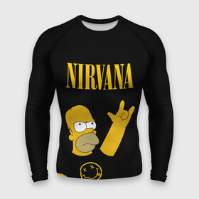 Мужской рашгард 3D с принтом NIRVANA ГОМЕР СИМПСОН, SIMPSONS в Рязани,  |  | gomer | homer | kurt cobain | music | nirvana | rock | simpson | simpsons | гомер | кабейн | кобейн | курт | курт кобейн | музыка | нирвана | рок | симпсон | симпсоны