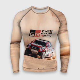 Мужской рашгард 3D с принтом Toyota Gazoo Racing  Desert  Rally в Рязани,  |  | car | competition | off road vehicle | racing | rally | toyota | автомобиль | внедорожник | гонка | пустыня | ралли | соревнование | тойота