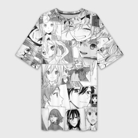 Платье-футболка 3D с принтом Horimiya pattern в Рязани,  |  | akane yanagi | anime | honoka sawada | horimiya | izumi miyamura | kyouko hori | remi ayasaki | sakura kouno | аканэ янаги | аниме | анимэ | изуми миямура | кёко хори | рэми аясаки | сакура коно | хонока савада | хоримия | юк