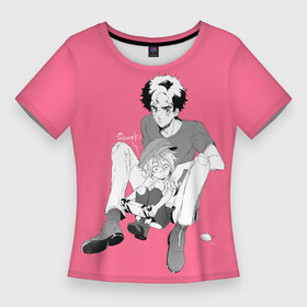 Женская футболка 3D Slim с принтом Сатио и Джо  Megalo Box в Рязани,  |  | anime | joe | megalo box | nomad | sachio | аниме | анимэ | джо | мегалобокс | номад | сатио