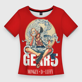 Женская футболка 3D Slim с принтом ЛУФФИ 5 ГИР  ONE PIECE На луне в Рязани,  |  | anime | luffi | lufi | manga | one piece | большой куш | ванпис | вон пис | луфи | луффи | манга | манки д луффи | пират | уон пис