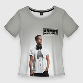 Женская футболка 3D Slim с принтом Армин ван Бюрен в Рязани,  |  | a state of trance | armada | armin | armin van buuren | asot | buuren | dj | house | techno | trance | van | армин | армин ван бюрен | бюрен | ван | диджей | техно | транс | хауc