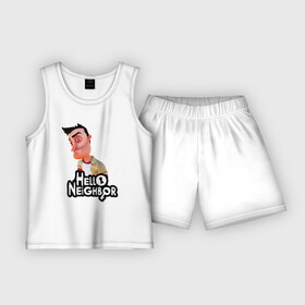 Детская пижама с шортами хлопок с принтом Hello Neighbor  Привет сосед Ник Рот в Рязани,  |  | hello neighbor | видеоигра | игра | ник рот | привет сосед | сосед | теодор питерсон