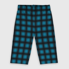 Велосипедки 3D с принтом Black and blue plaid в Рязани,  |  | black and blue | plaid | plaid pattern | клетка | клетчатый узор | синий | черный | шотландка