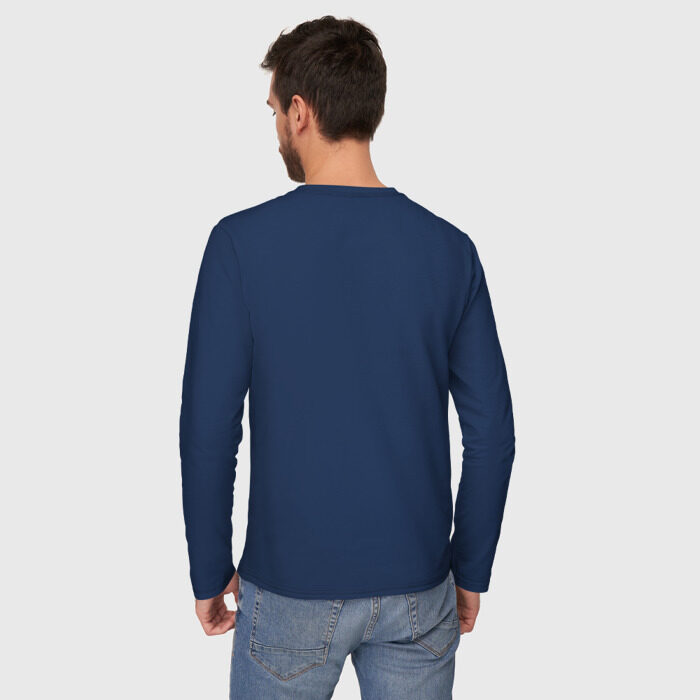 Мужской лонгслив хлопок Семейное положение - есть кот фото