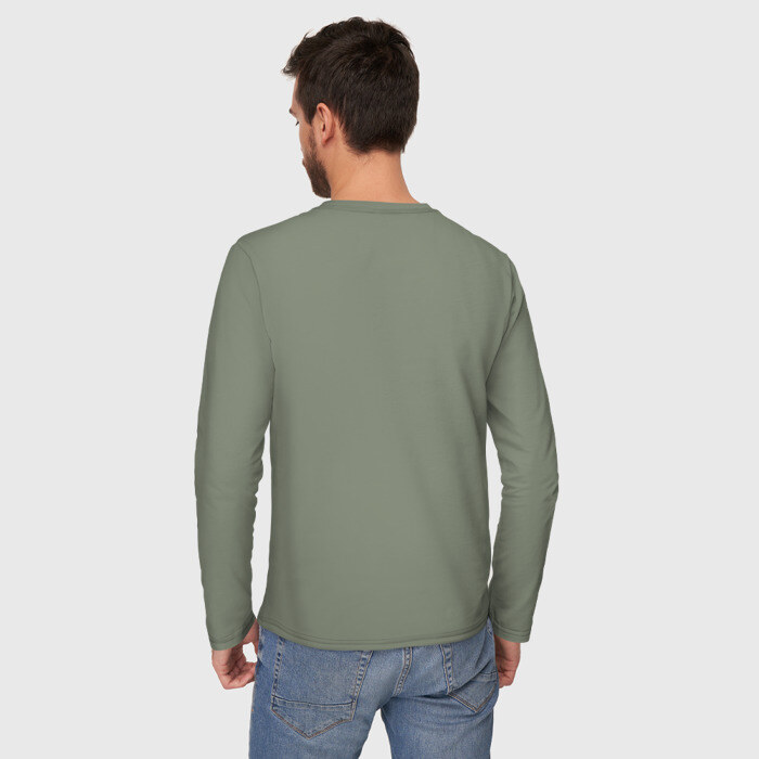 Мужской лонгслив хлопок Семейное положение - есть кот фото