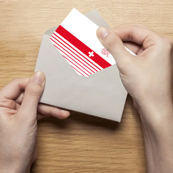 Поздравительная открытка Швейцария, форма фото