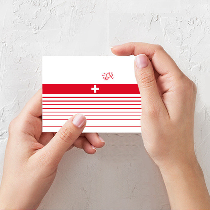 Поздравительная открытка Швейцария, форма фото