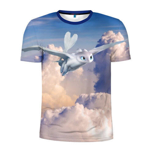 Мужская футболка 3D спортивная Light Fury фото