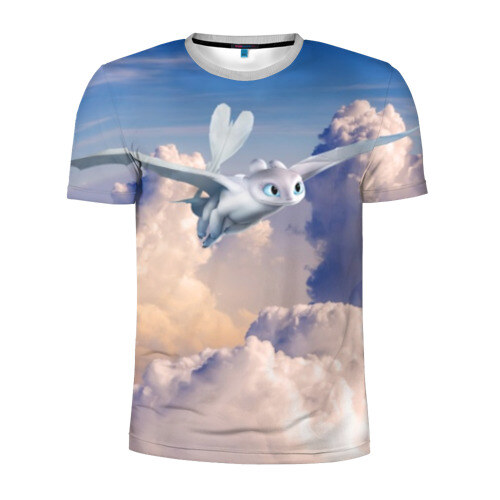 Мужская футболка 3D спортивная Light Fury фото