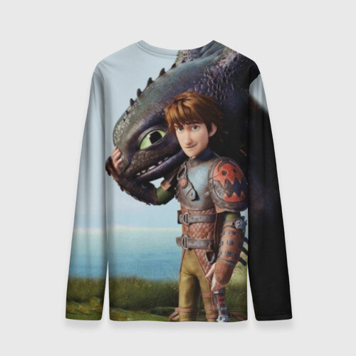 Мужской лонгслив 3D Как приручить дракона фото