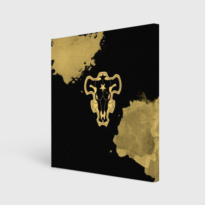 Холст квадратный Чёрный клевер фото