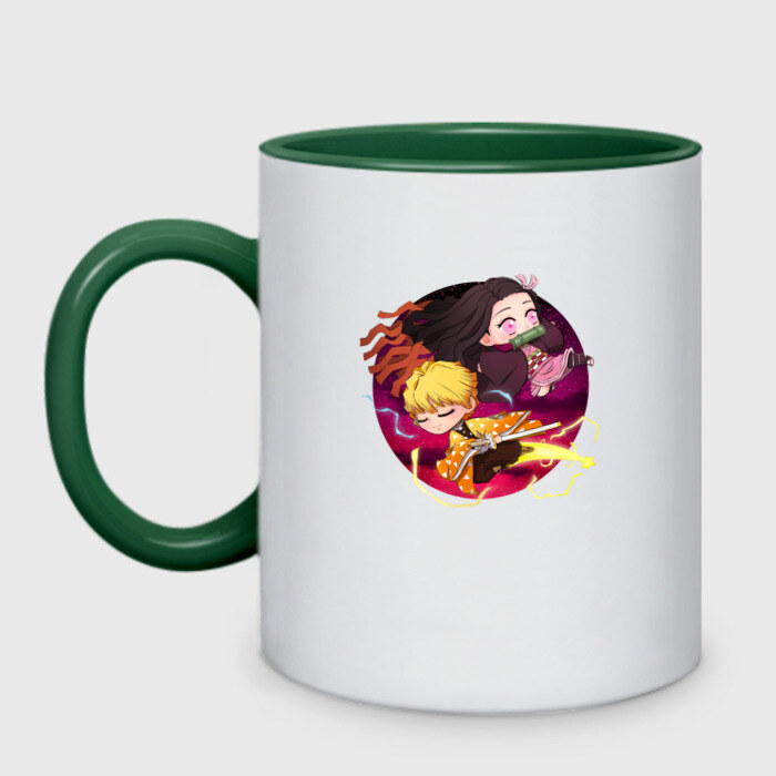 Кружка двухцветная KIMETSU NO YAIBA фото