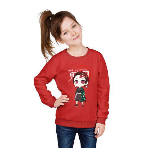 Детский свитшот хлопок Kamado Tanjirou Kimetsu no Yaiba фото