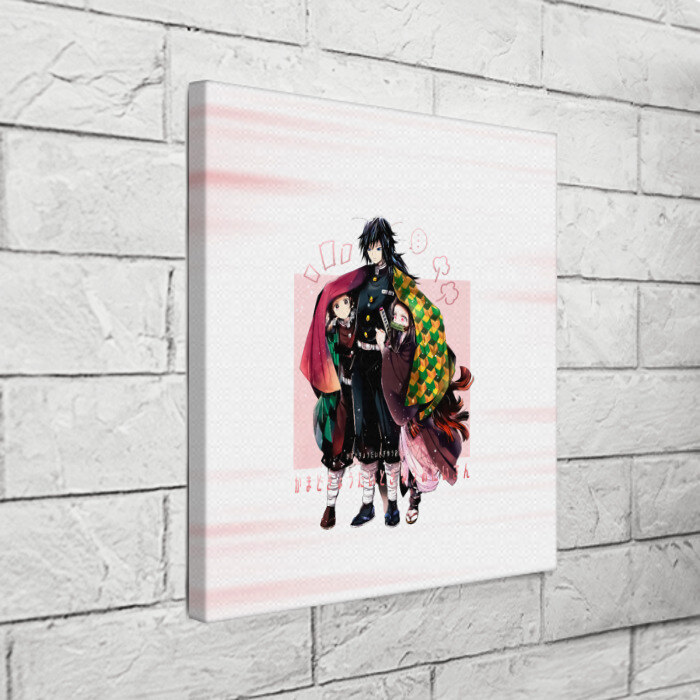 Холст квадратный Гию Танджиро Незуко фото