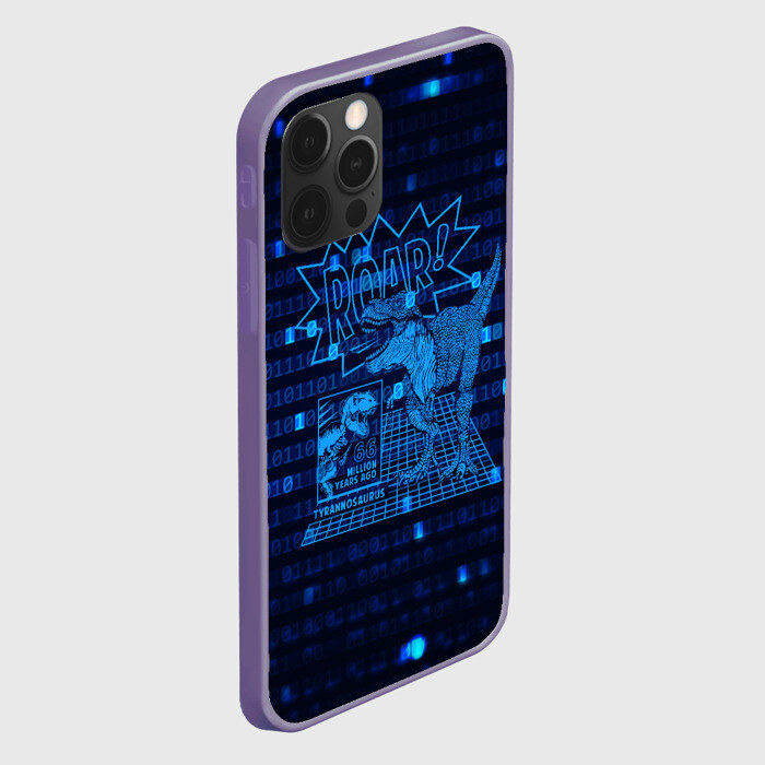 Чехол для iPhone 12 Pro Max Проекция динозавра в 3D фото