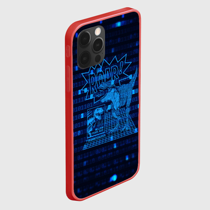 Чехол для iPhone 12 Pro Max Проекция динозавра в 3D фото