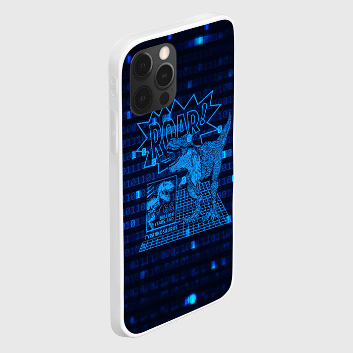 Чехол для iPhone 12 Pro Max Проекция динозавра в 3D фото