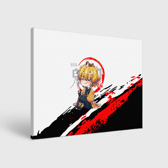 Холст прямоугольный Agatsuma Zenitsu Kimetsu no Yaiba фото