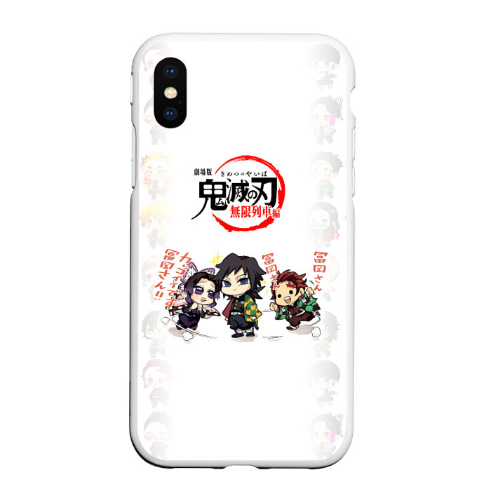 Чехол для iPhone XS Max матовый ПЕРСОНАЖИ Kimetsu no Yaiba фото