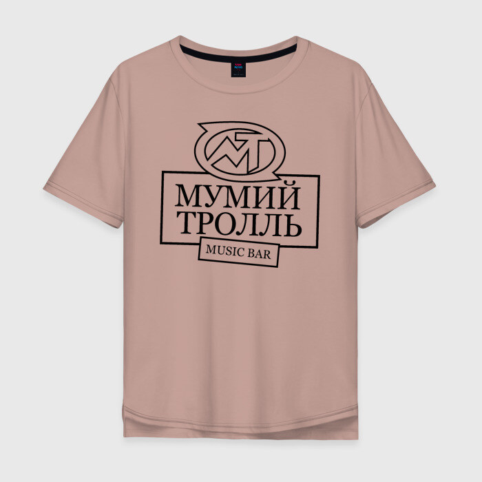 Мужская футболка хлопок Oversize Мумий Тролль MUSIC BAR фото