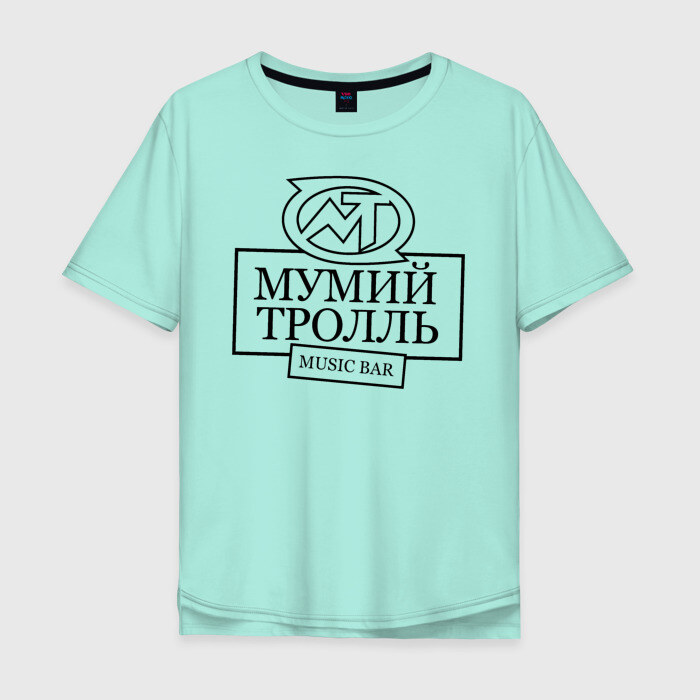 Мужская футболка хлопок Oversize Мумий Тролль MUSIC BAR фото