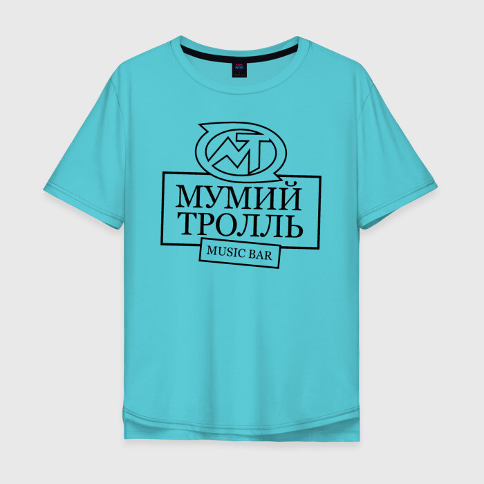 Мужская футболка хлопок Oversize Мумий Тролль MUSIC BAR фото